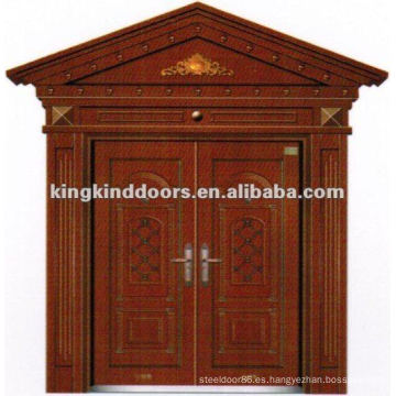 Pintura cobre Villa doble puerta de seguridad con ventana JKD-9022 de China Top 10 marca puerta